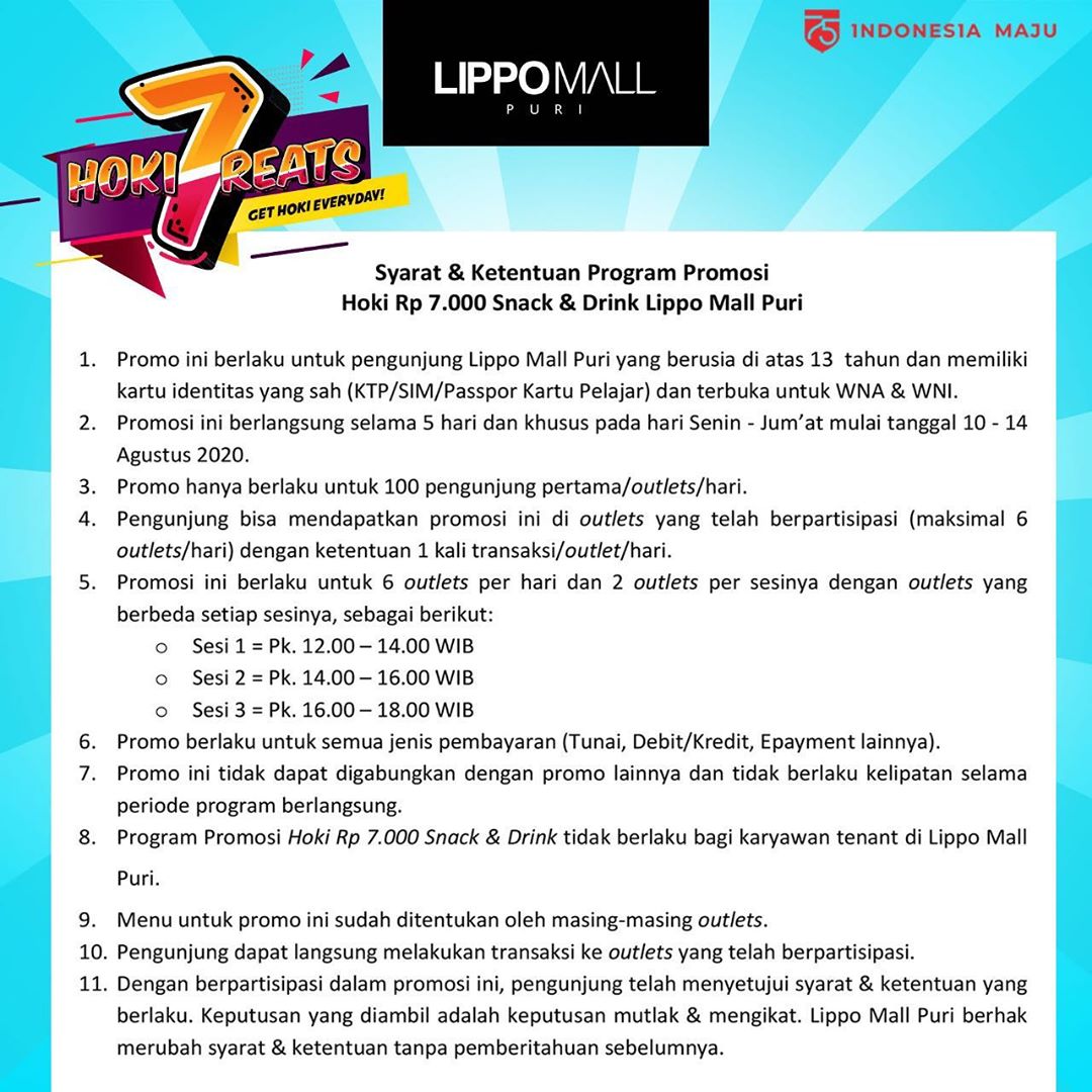 Hoki Treats Promo in lippo mall puri st. moritz